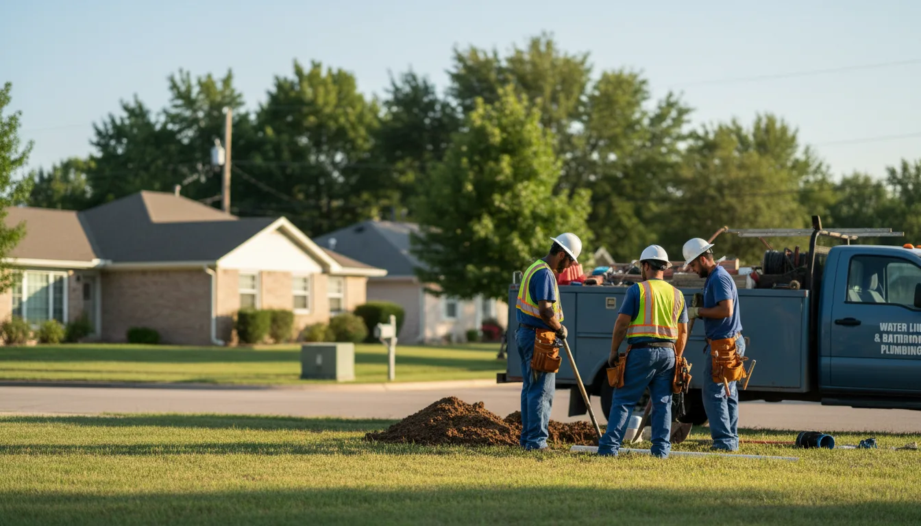 Residential water line and bathroom plumbing service in Salina, UT